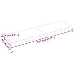 Casa si Gradina - Mobilier - Mobilier baie - Blaturi baie - Blat de baie, maro deschis, 140x40x(2-4) cm, lemn masiv tratat - Infinity.ro