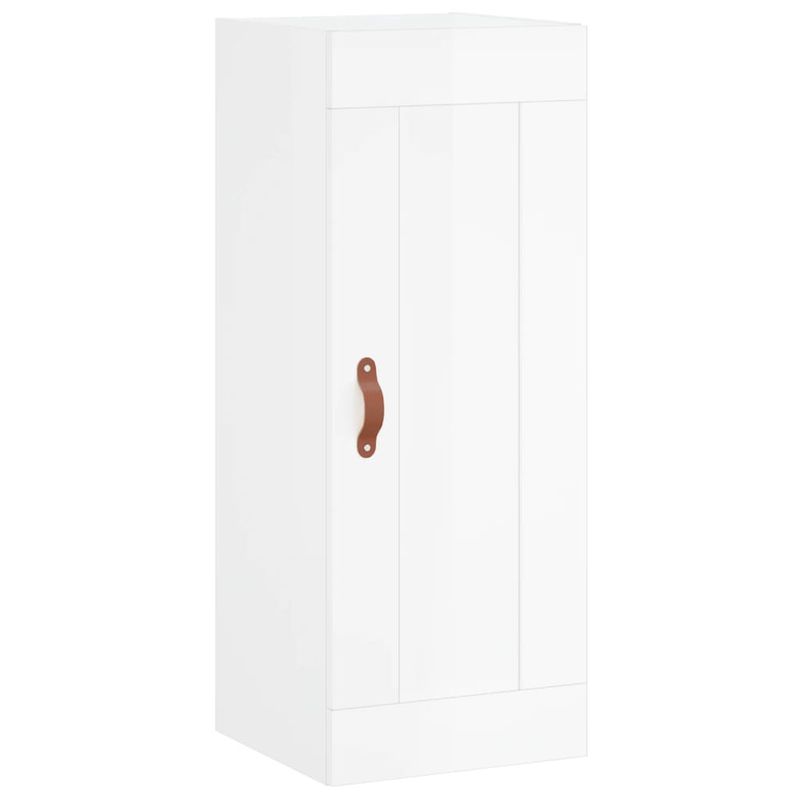 Casa si Gradina - Mobilier - Comode si corpuri - Comode - Dulap inalt, alb extralucios, 34,5x34x180 cm, lemn prelucrat - Infinity.ro