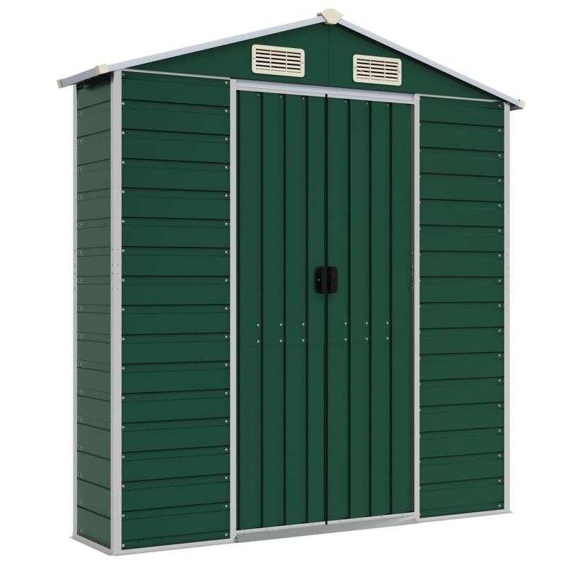 Casa si Gradina - Gradina si terasa - Casute de gradina - Sopron de gradina, verde, 191x895x198 cm, otel zincat - Infinity.ro