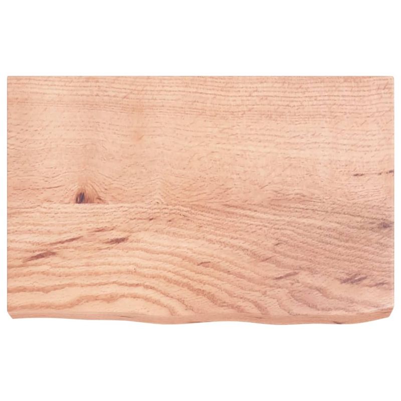 Casa si Gradina - Mobilier - Feronerie si accesorii mobila - Blat de masa maro 60x40x(2-6) cm, lemn masiv stejar tratat, maro deschis - Infinity.ro