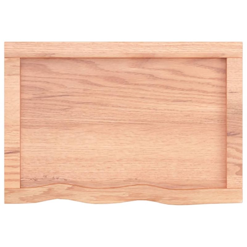 Casa si Gradina - Mobilier - Feronerie si accesorii mobila - Blat de masa maro 60x40x(2-6) cm, lemn masiv stejar tratat, maro deschis - Infinity.ro