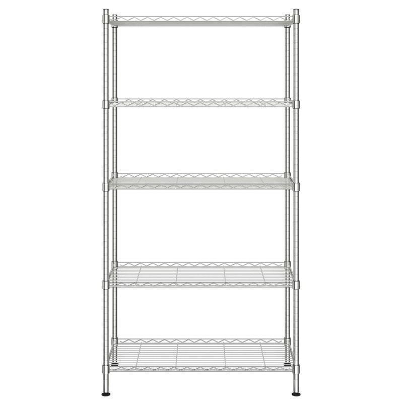 Casa si Gradina - Mobilier - Biblioteci si rafturi - Rafturi - Raft de depozitare, 5 niveluri, 90 x 35 x 180 cm, crom, 250 kg - Infinity.ro
