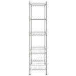 Casa si Gradina - Mobilier - Biblioteci si rafturi - Rafturi - Raft de depozitare, 5 niveluri, 90 x 35 x 180 cm, crom, 250 kg - Infinity.ro