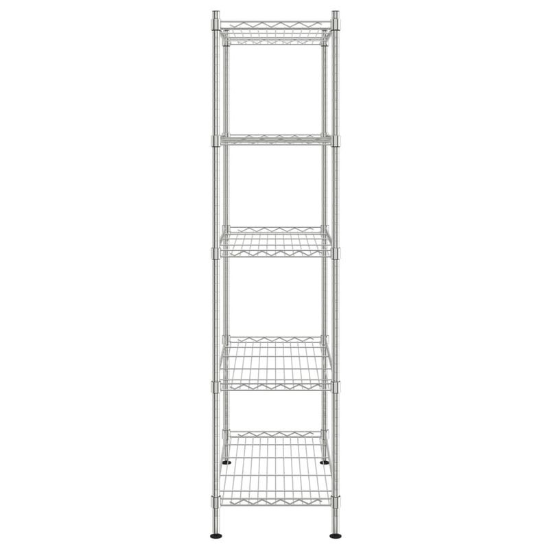 Casa si Gradina - Mobilier - Biblioteci si rafturi - Rafturi - Raft de depozitare, 5 niveluri, 90 x 35 x 180 cm, crom, 250 kg - Infinity.ro
