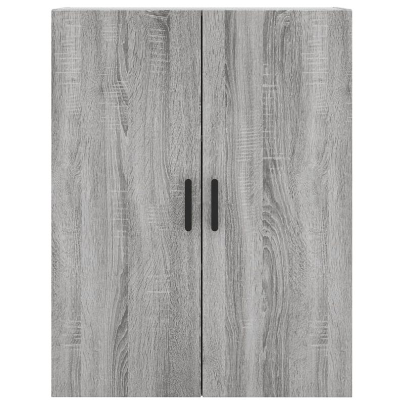 Casa si Gradina - Mobilier - Comode si corpuri - Comode - Dulapuri montate pe perete, 2 buc, gri sonoma, 69,5x34x90 cm, model negru rotund - Infinity.ro