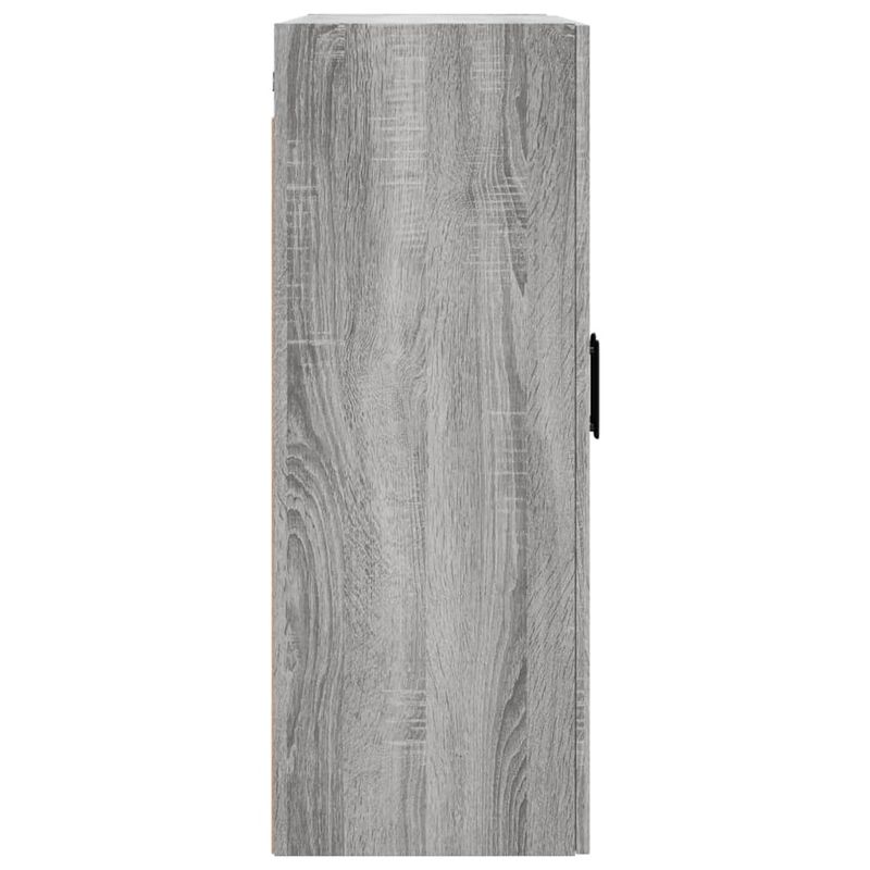 Casa si Gradina - Mobilier - Comode si corpuri - Comode - Dulapuri montate pe perete, 2 buc, gri sonoma, 69,5x34x90 cm, model negru rotund - Infinity.ro