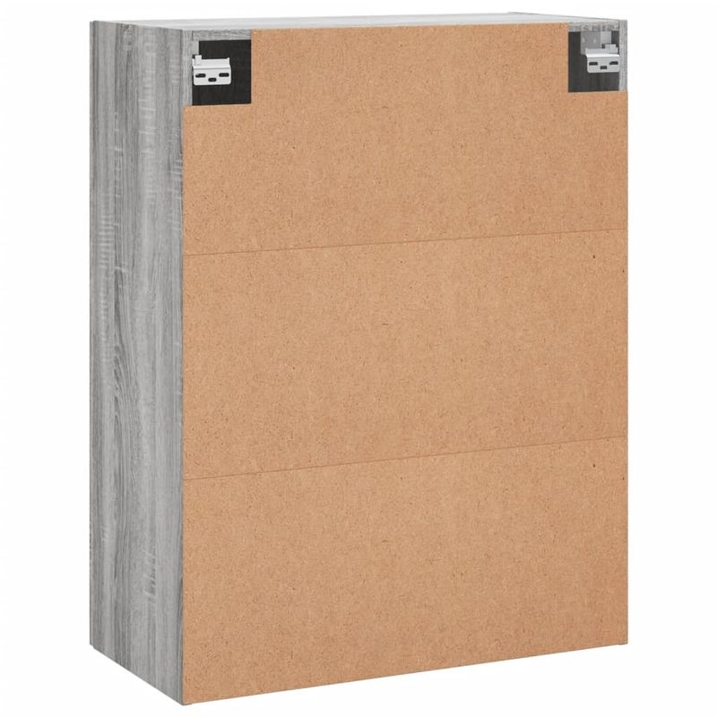 Casa si Gradina - Mobilier - Comode si corpuri - Comode - Dulapuri montate pe perete, 2 buc, gri sonoma, 69,5x34x90 cm, model negru rotund - Infinity.ro