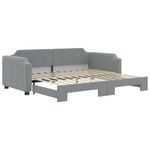 Casa si Gradina - Mobilier - Paturi si accesorii - Paturi - Pat de zi cu extensie, gri deschis, 80x200 cm, textil - Infinity.ro