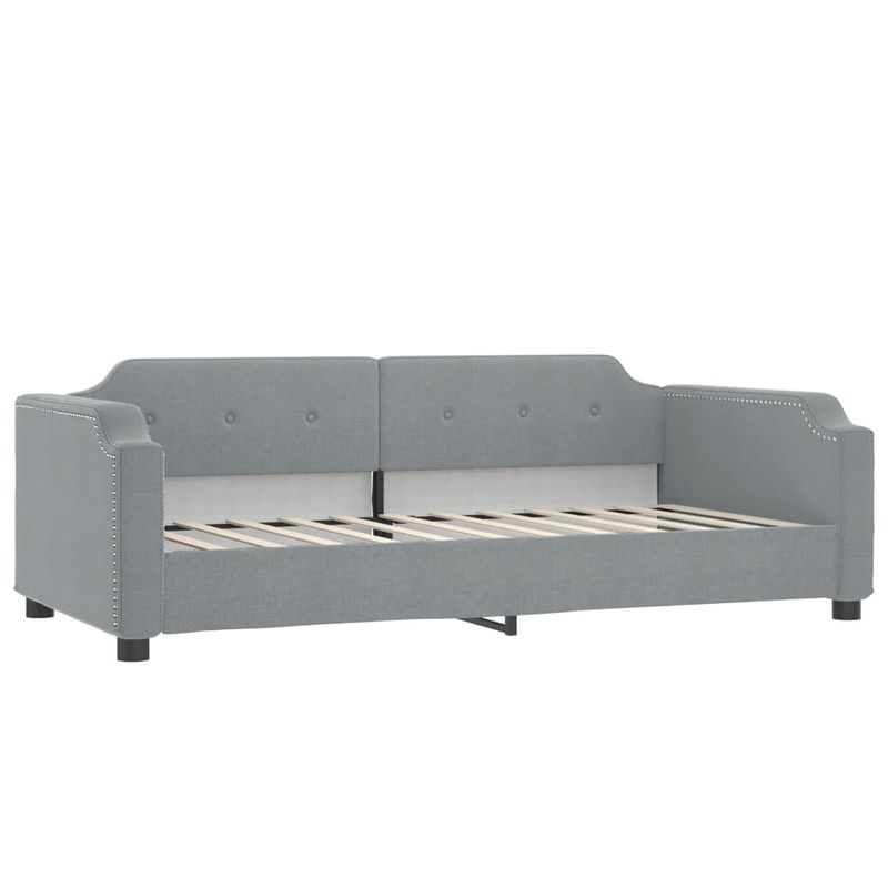 Casa si Gradina - Mobilier - Paturi si accesorii - Paturi - Pat de zi cu extensie, gri deschis, 80x200 cm, textil - Infinity.ro