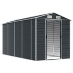 Casa si Gradina - Gradina si terasa - Casute de gradina - Sopron de gradina, antracit, 191x385x198 cm, otel galvanizat - Infinity.ro