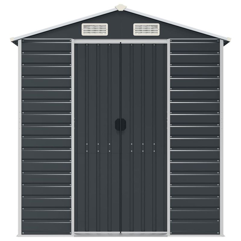 Casa si Gradina - Gradina si terasa - Casute de gradina - Sopron de gradina, antracit, 191x385x198 cm, otel galvanizat - Infinity.ro