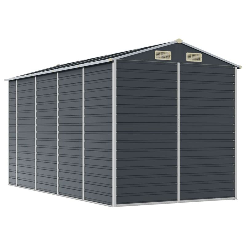 Casa si Gradina - Gradina si terasa - Casute de gradina - Sopron de gradina, antracit, 191x385x198 cm, otel galvanizat - Infinity.ro
