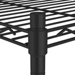 Casa si Gradina - Mobilier - Biblioteci si rafturi - Rafturi - Raft depozitare cu roti 4 niveluri negru 90x35x142 cm 200 kg - Infinity.ro