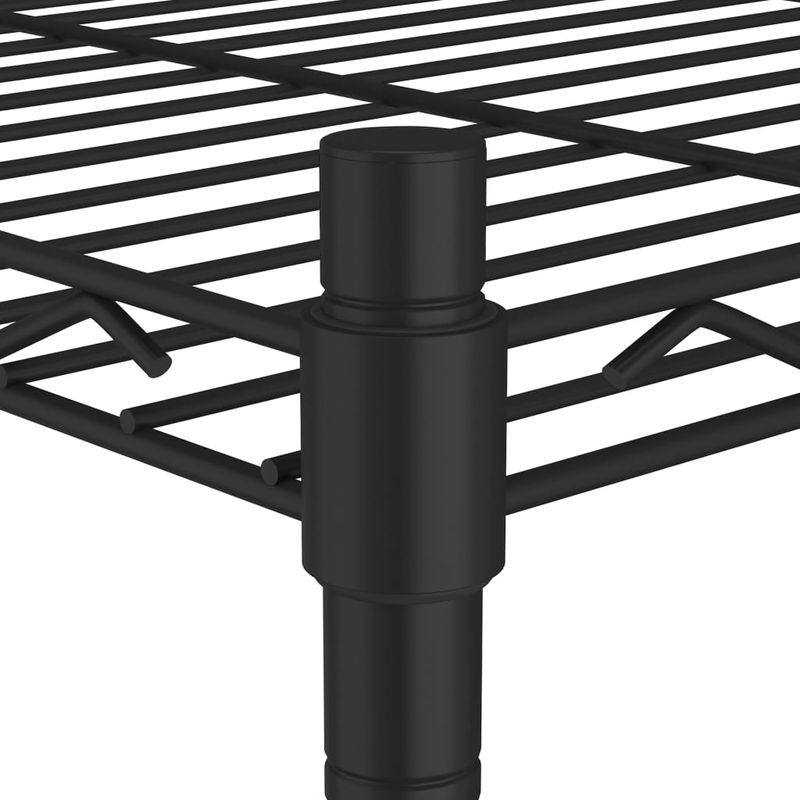 Casa si Gradina - Mobilier - Biblioteci si rafturi - Rafturi - Raft depozitare cu roti 4 niveluri negru 90x35x142 cm 200 kg - Infinity.ro