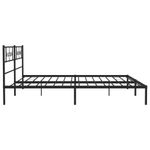 Casa si Gradina - Mobilier - Paturi si accesorii - Paturi - Cadru de pat metalic cu tablie, negru, 180x200 cm - Infinity.ro
