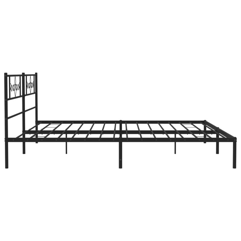 Casa si Gradina - Mobilier - Paturi si accesorii - Paturi - Cadru de pat metalic cu tablie, negru, 180x200 cm - Infinity.ro
