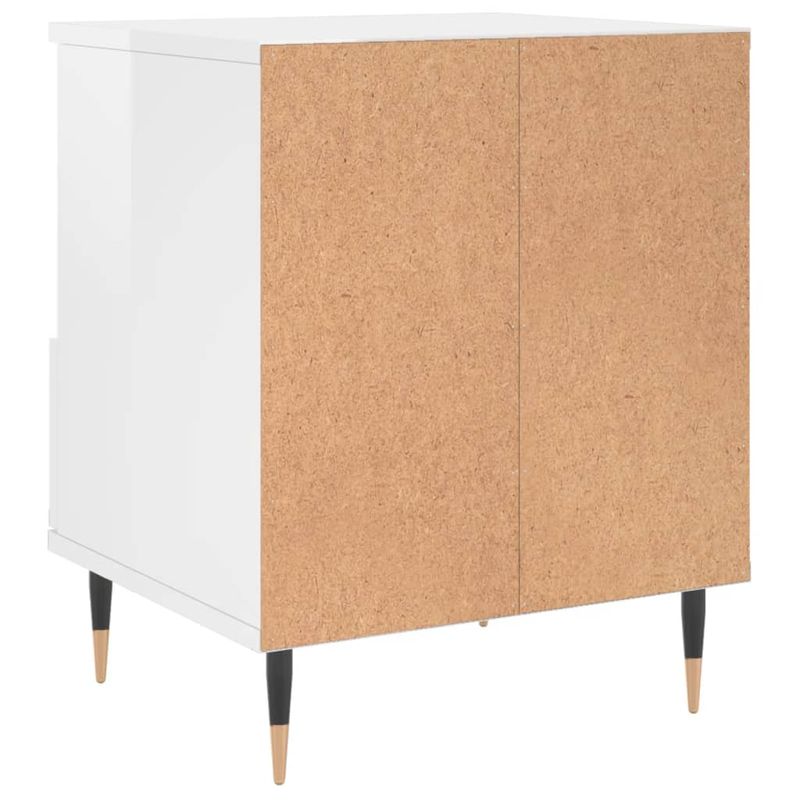 Casa si Gradina - Mobilier - Comode si corpuri - Noptiere - Noptiere, 2 buc., alb extralucios, 40x35x50 cm, lemn compozit - Infinity.ro