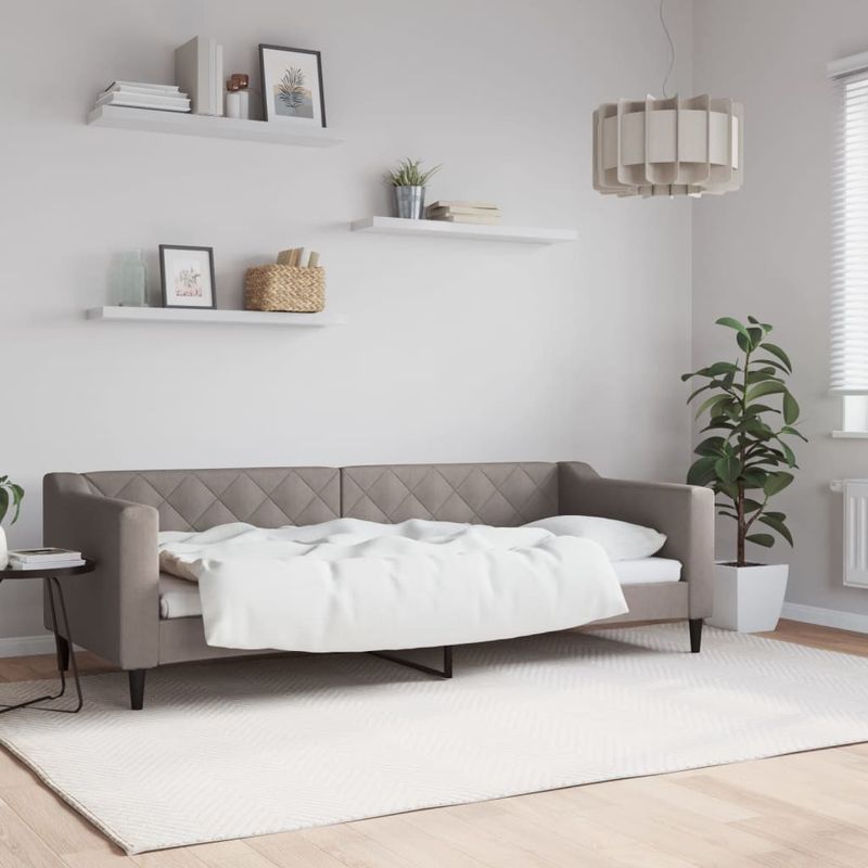 Casa si Gradina - Mobilier - Paturi si accesorii - Paturi - Pat de zi, gri taupe, 80x200 cm, material textil - Infinity.ro