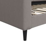 Casa si Gradina - Mobilier - Paturi si accesorii - Paturi - Pat de zi, gri taupe, 80x200 cm, material textil - Infinity.ro