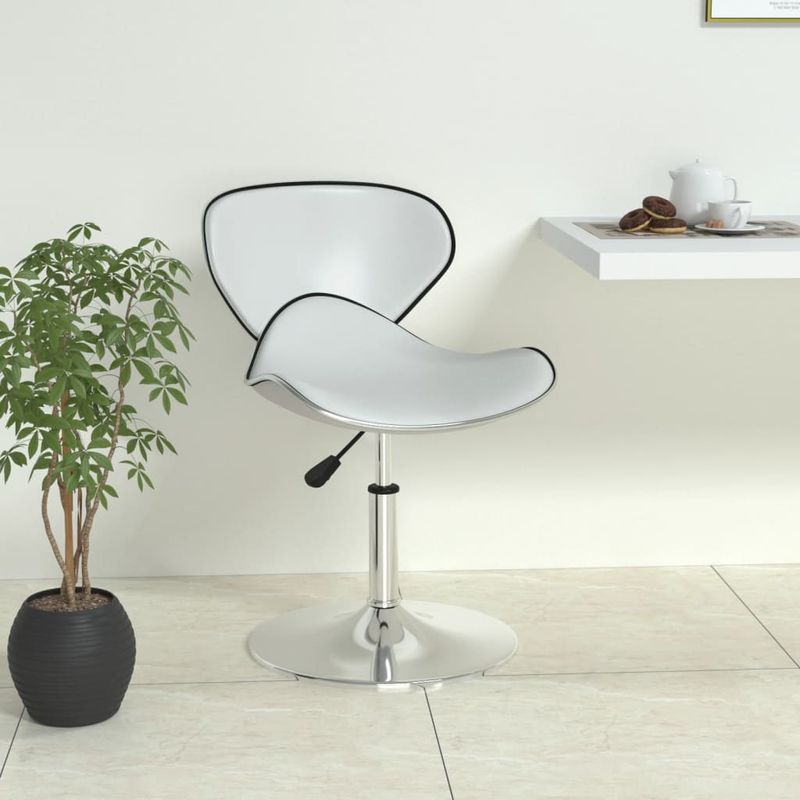 Casa si Gradina - Mobilier - Scaune si fotolii - Scaune - Scaun de bar, alb, piele ecologica - Infinity.ro