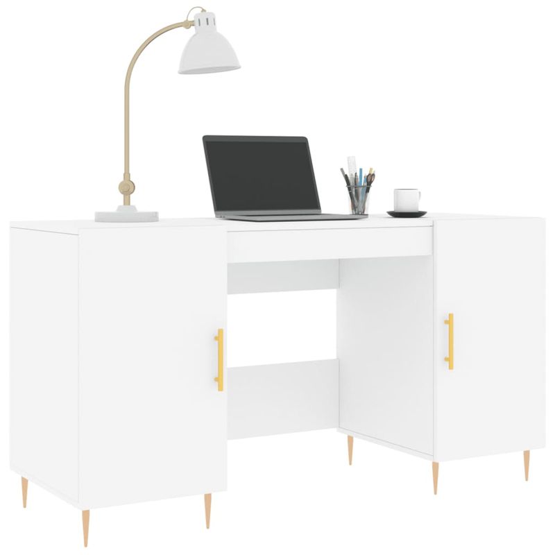 Casa si Gradina - Mobilier - Mese si birouri - Birouri - Birou, alb, 140x50x75 cm, lemn compozit - Infinity.ro
