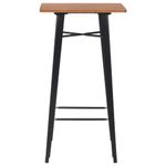Casa si Gradina - Mobilier - Seturi de mobilier - Seturi bucatarie - Set mobilier de bar, 3 piese, negru, otel - Infinity.ro