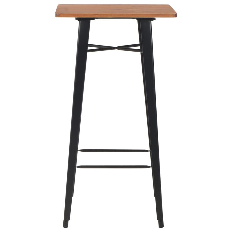 Casa si Gradina - Mobilier - Seturi de mobilier - Seturi bucatarie - Set mobilier de bar, 3 piese, negru, otel - Infinity.ro