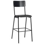 Casa si Gradina - Mobilier - Seturi de mobilier - Seturi bucatarie - Set mobilier de bar, 3 piese, negru, otel - Infinity.ro