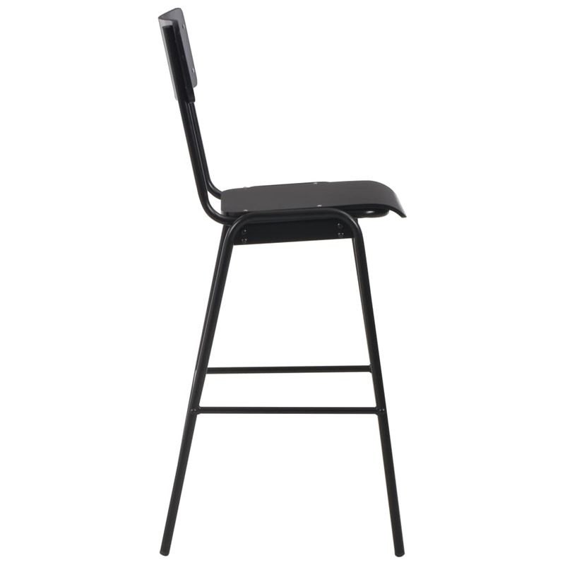Casa si Gradina - Mobilier - Seturi de mobilier - Seturi bucatarie - Set mobilier de bar, 3 piese, negru, otel - Infinity.ro
