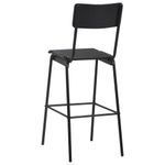 Casa si Gradina - Mobilier - Seturi de mobilier - Seturi bucatarie - Set mobilier de bar, 3 piese, negru, otel - Infinity.ro