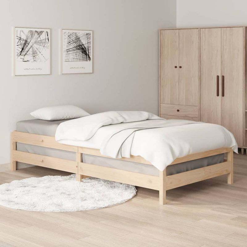 Casa si Gradina - Mobilier - Paturi si accesorii - Paturi - Pat stivuibil, 100x200 cm, lemn masiv de pin - Infinity.ro