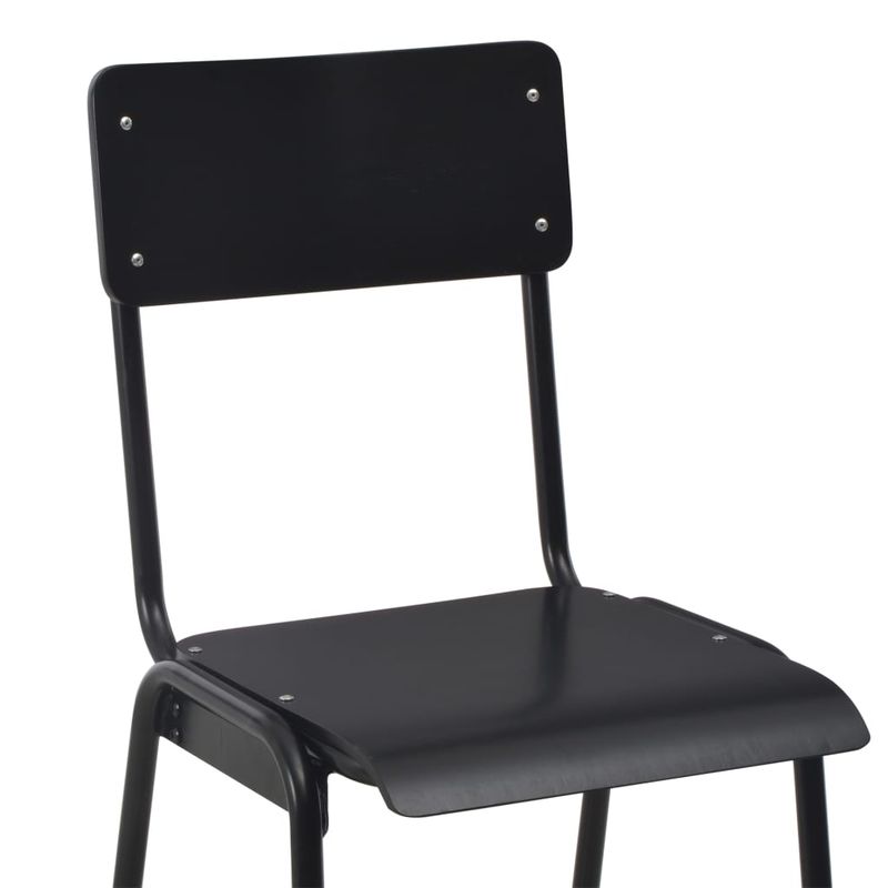 Casa si Gradina - Mobilier - Seturi de mobilier - Seturi bucatarie - Set mobilier de bar, 3 piese, negru, otel - Infinity.ro