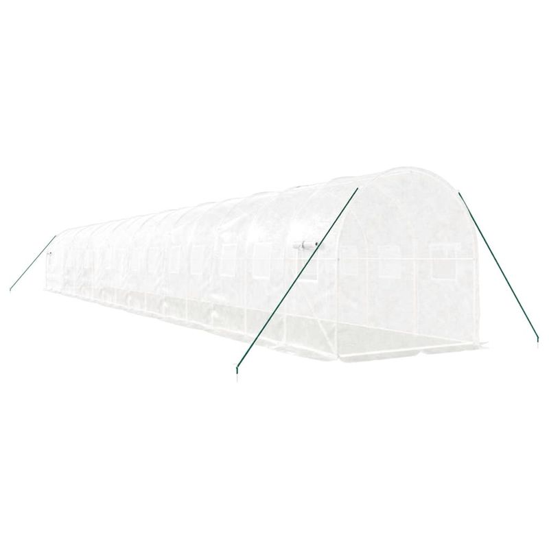 Casa si Gradina - Gradinarit si plante - Sere si solarii - Sera cu cadru din otel, alb, 32 m², 16x2x2 m - Infinity.ro