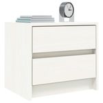 Casa si Gradina - Mobilier - Comode si corpuri - Noptiere - Noptiere, 2 buc., alb, 40x31x35,5 cm, lemn masiv de pin - Infinity.ro