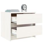 Casa si Gradina - Mobilier - Comode si corpuri - Noptiere - Noptiere, 2 buc., alb, 40x31x35,5 cm, lemn masiv de pin - Infinity.ro