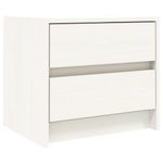 Casa si Gradina - Mobilier - Comode si corpuri - Noptiere - Noptiere, 2 buc., alb, 40x31x35,5 cm, lemn masiv de pin - Infinity.ro