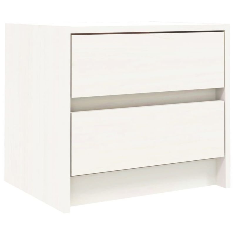 Casa si Gradina - Mobilier - Comode si corpuri - Noptiere - Noptiere, 2 buc., alb, 40x31x35,5 cm, lemn masiv de pin - Infinity.ro