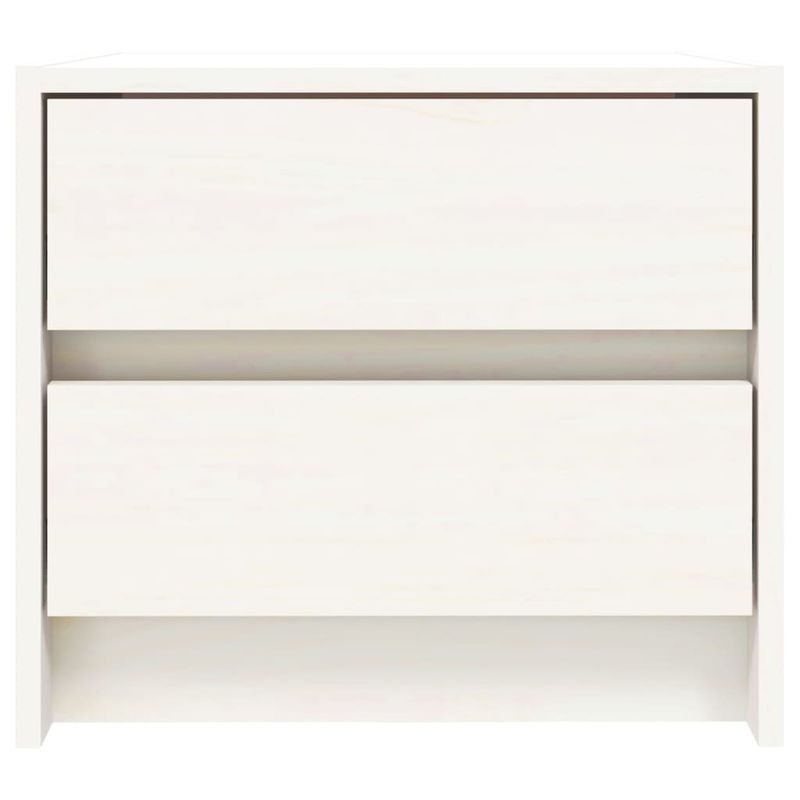 Casa si Gradina - Mobilier - Comode si corpuri - Noptiere - Noptiere, 2 buc., alb, 40x31x35,5 cm, lemn masiv de pin - Infinity.ro