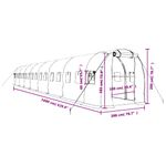 Casa si Gradina - Gradinarit si plante - Sere si solarii - Sera cu cadru din otel, alb, 32 m², 16x2x2 m - Infinity.ro