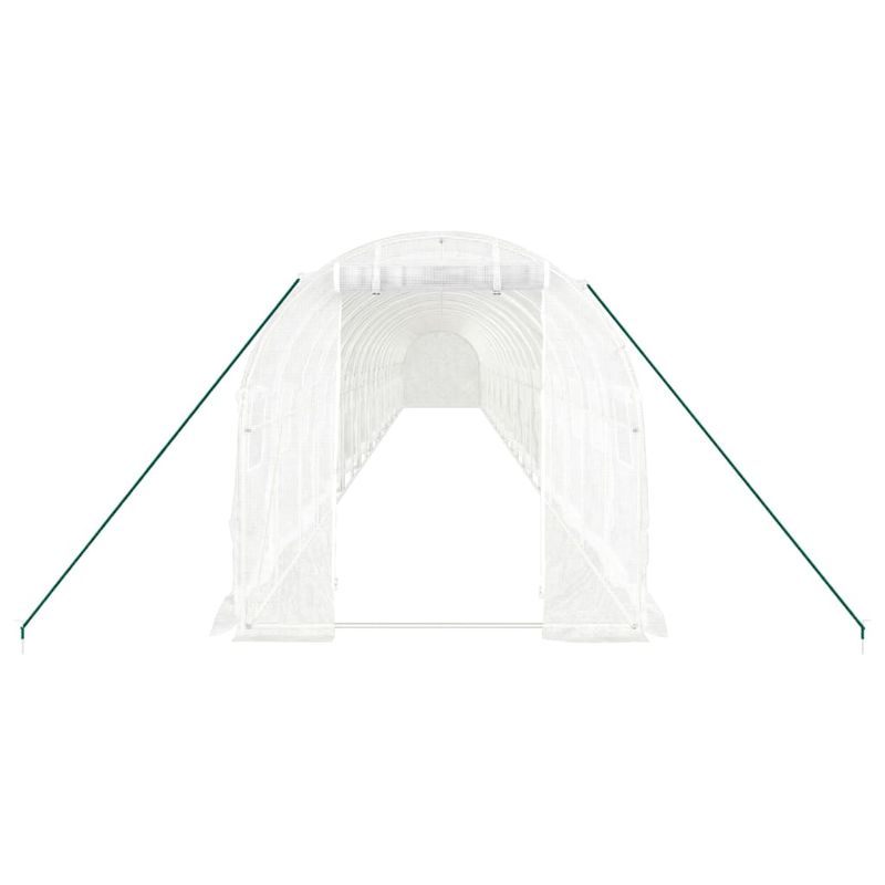 Casa si Gradina - Gradinarit si plante - Sere si solarii - Sera cu cadru din otel, alb, 40 m², 20x2x2 m - Infinity.ro