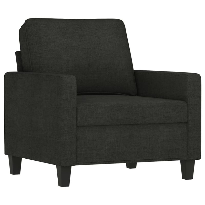 Casa si Gradina - Mobilier - Seturi de mobilier - Seturi living - Set de canapele cu perne, 3 piese, negru, textil - Infinity.ro