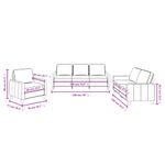 Casa si Gradina - Mobilier - Seturi de mobilier - Seturi living - Set de canapele cu perne, 3 piese, negru, textil - Infinity.ro