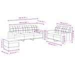 Casa si Gradina - Mobilier - Seturi de mobilier - Seturi living - Set de canapele cu perne, 3 piese, negru, textil - Infinity.ro