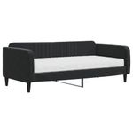 Casa si Gradina - Mobilier - Paturi si accesorii - Paturi - Pat de zi cu saltea, negru, 90x190 cm, catifea - Infinity.ro