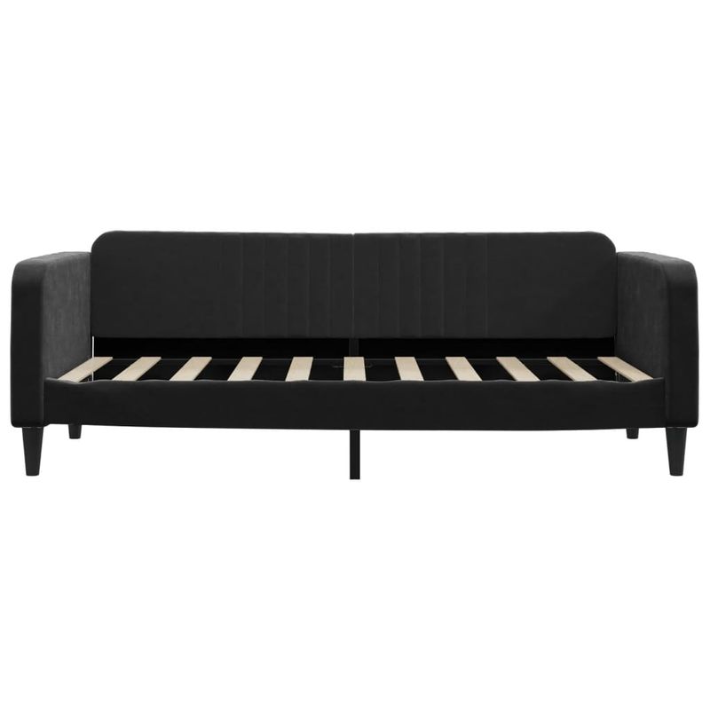 Casa si Gradina - Mobilier - Paturi si accesorii - Paturi - Pat de zi cu saltea, negru, 90x190 cm, catifea - Infinity.ro
