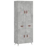 Casa si Gradina - Mobilier - Comode si corpuri - Corpuri bucatarie - Dulap inalt, gri beton, 69,5x34x180, lemn compozit - Infinity.ro