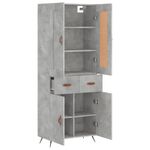 Casa si Gradina - Mobilier - Comode si corpuri - Corpuri bucatarie - Dulap inalt, gri beton, 69,5x34x180, lemn compozit - Infinity.ro
