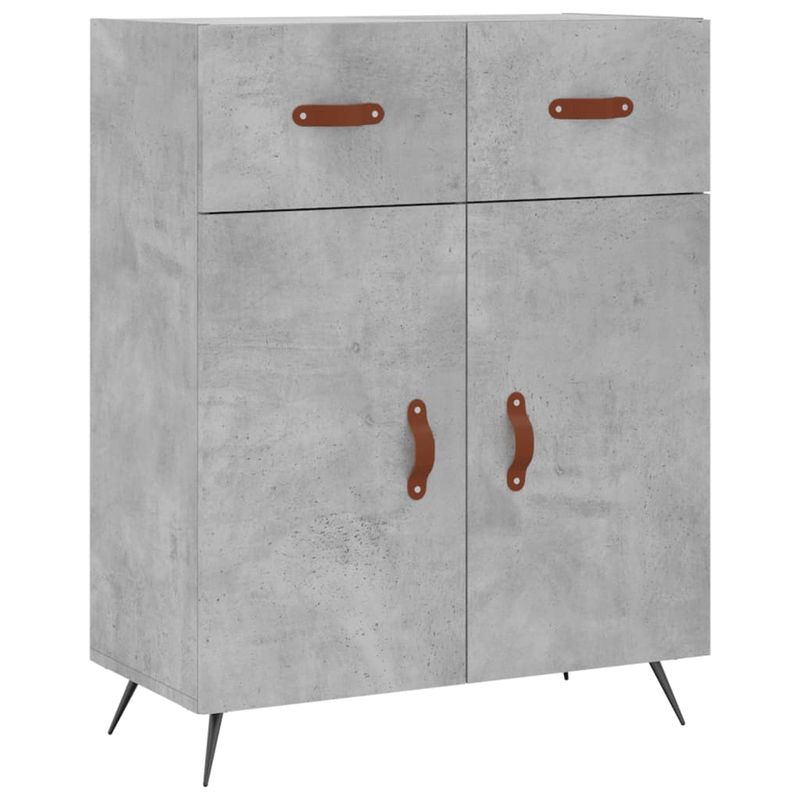 Casa si Gradina - Mobilier - Comode si corpuri - Corpuri bucatarie - Dulap inalt, gri beton, 69,5x34x180, lemn compozit - Infinity.ro