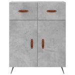 Casa si Gradina - Mobilier - Comode si corpuri - Corpuri bucatarie - Dulap inalt, gri beton, 69,5x34x180, lemn compozit - Infinity.ro