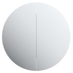 Casa si Gradina - Mobilier - Mobilier baie - Corpuri baie - Dulap de baie cu oglinda rotunda si LED, stejar, 40x40x17,5 cm - Infinity.ro